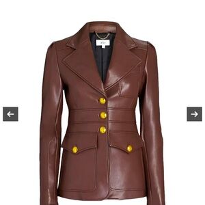 A.L.C. Caffe Amelia Vegan Leather Blazer